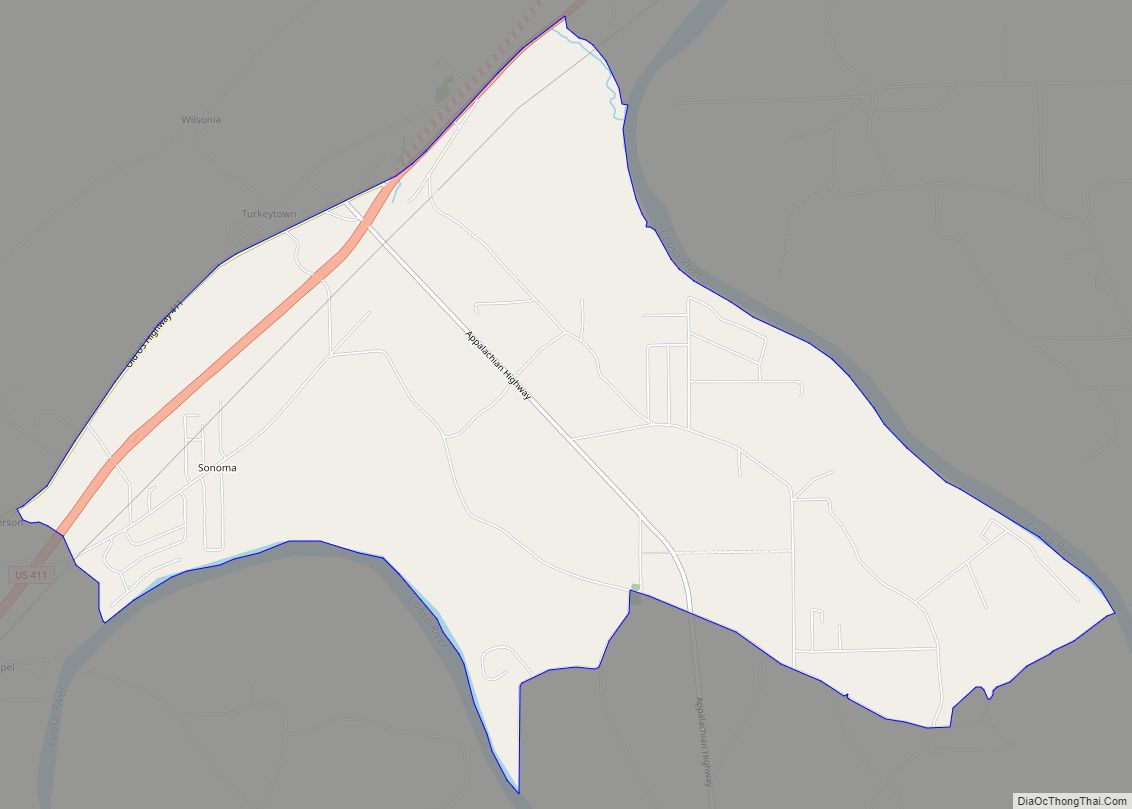 Map of Coats Bend CDP