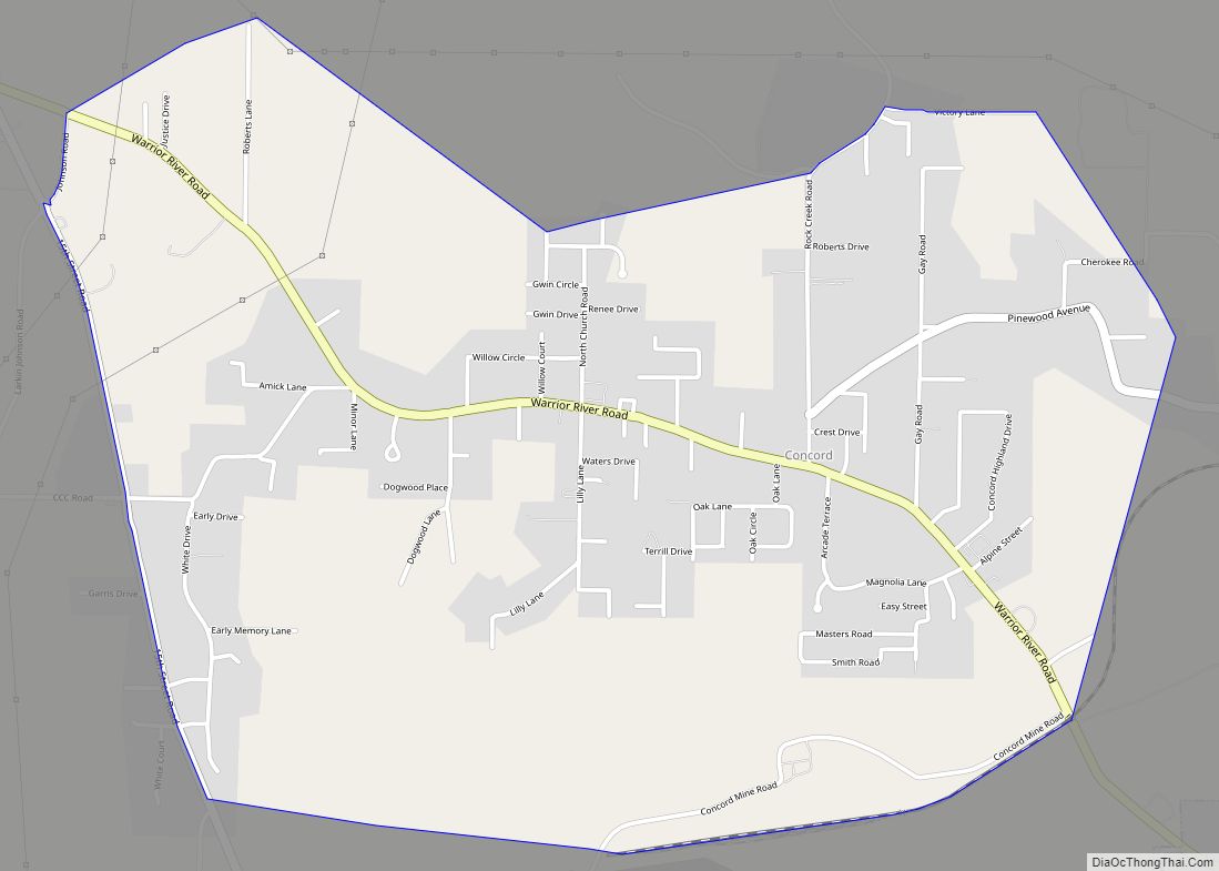 Map of Concord city