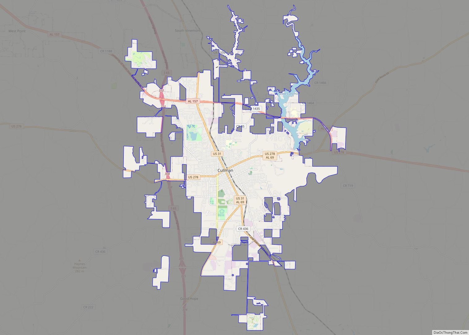 Map of Cullman city