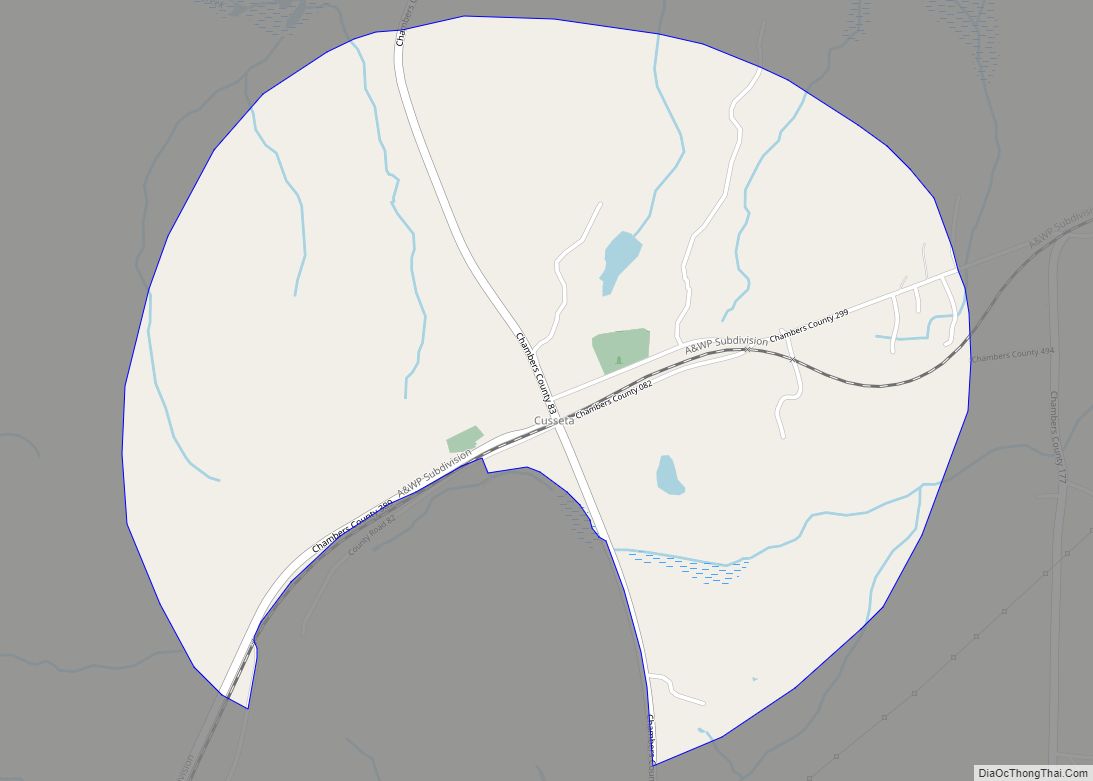 Map of Cusseta town