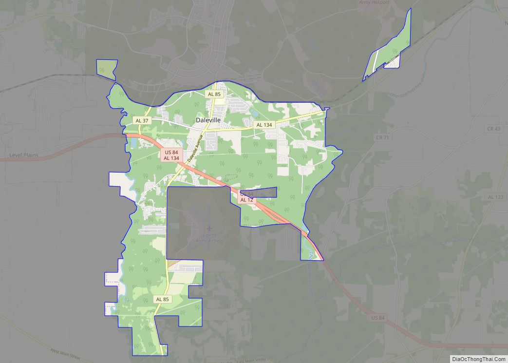 Map of Daleville city