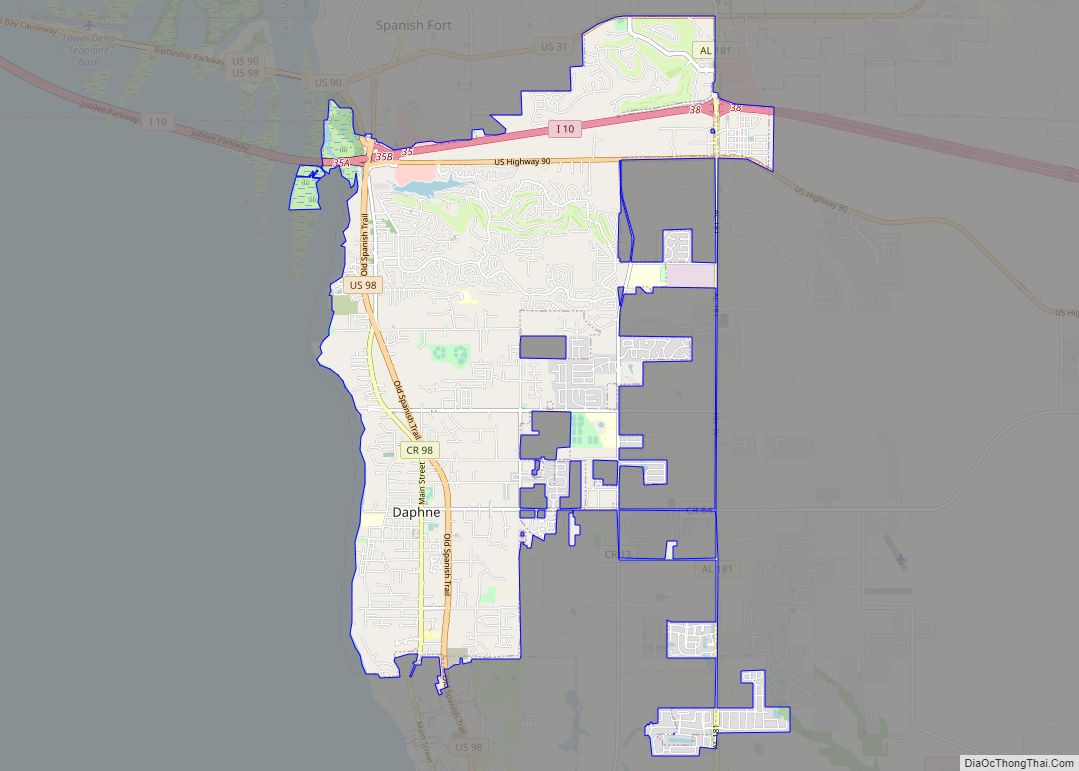 Map of Daphne city