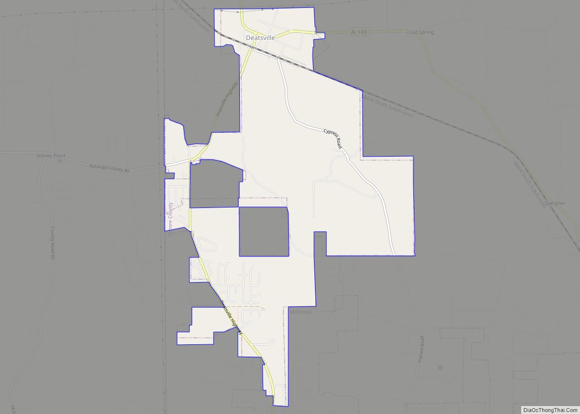 Map of Deatsville town