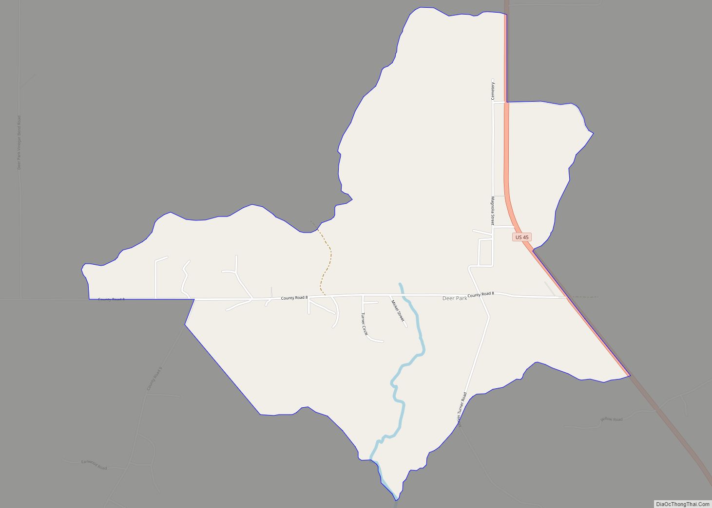 Map of Deer Park CDP