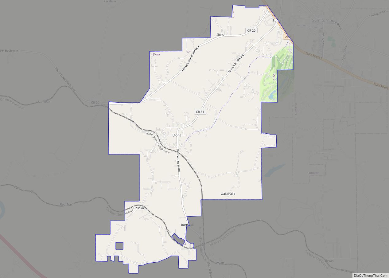 Map of Dora city