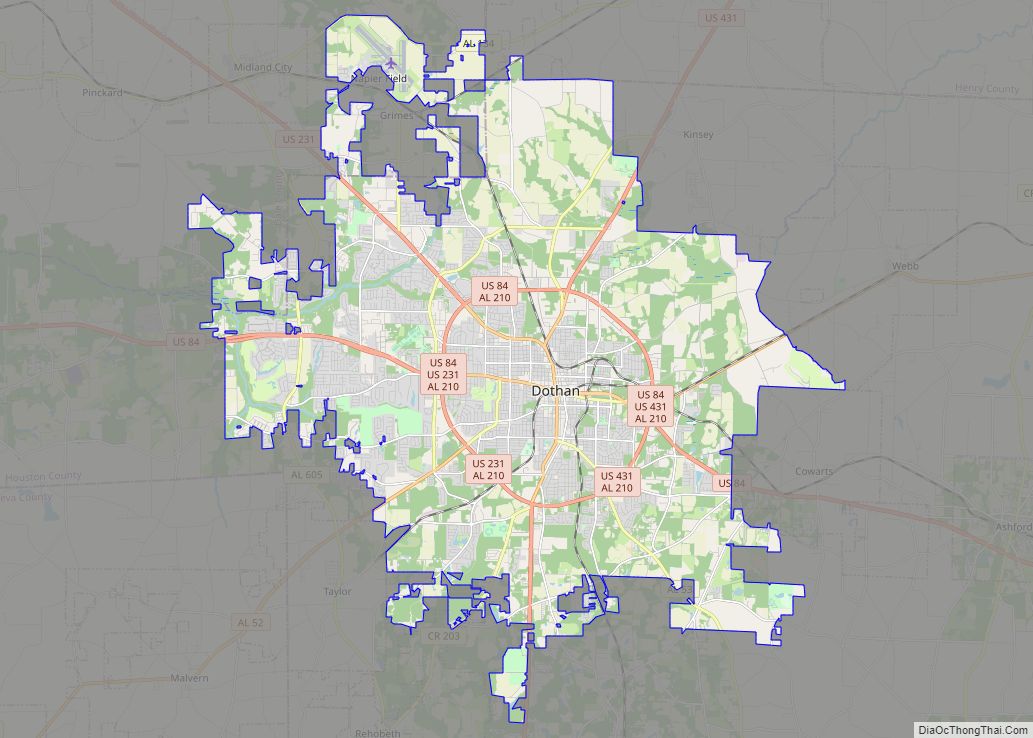 Map of Dothan city