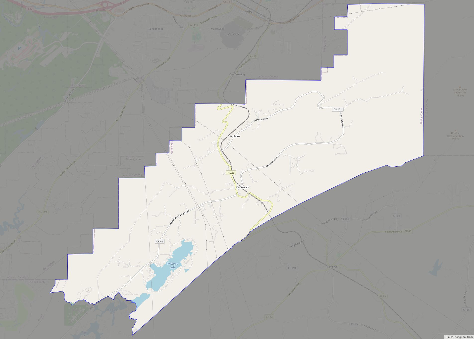 Map of Dunnavant CDP