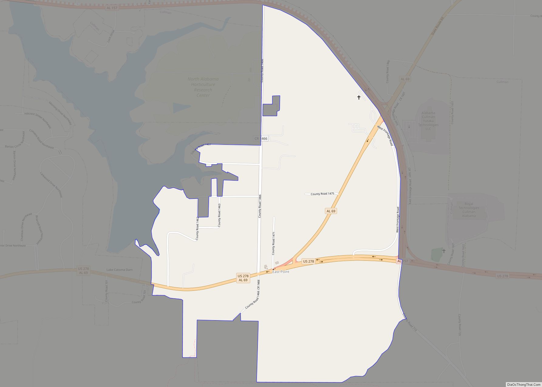 Map of East Point CDP, Alabama