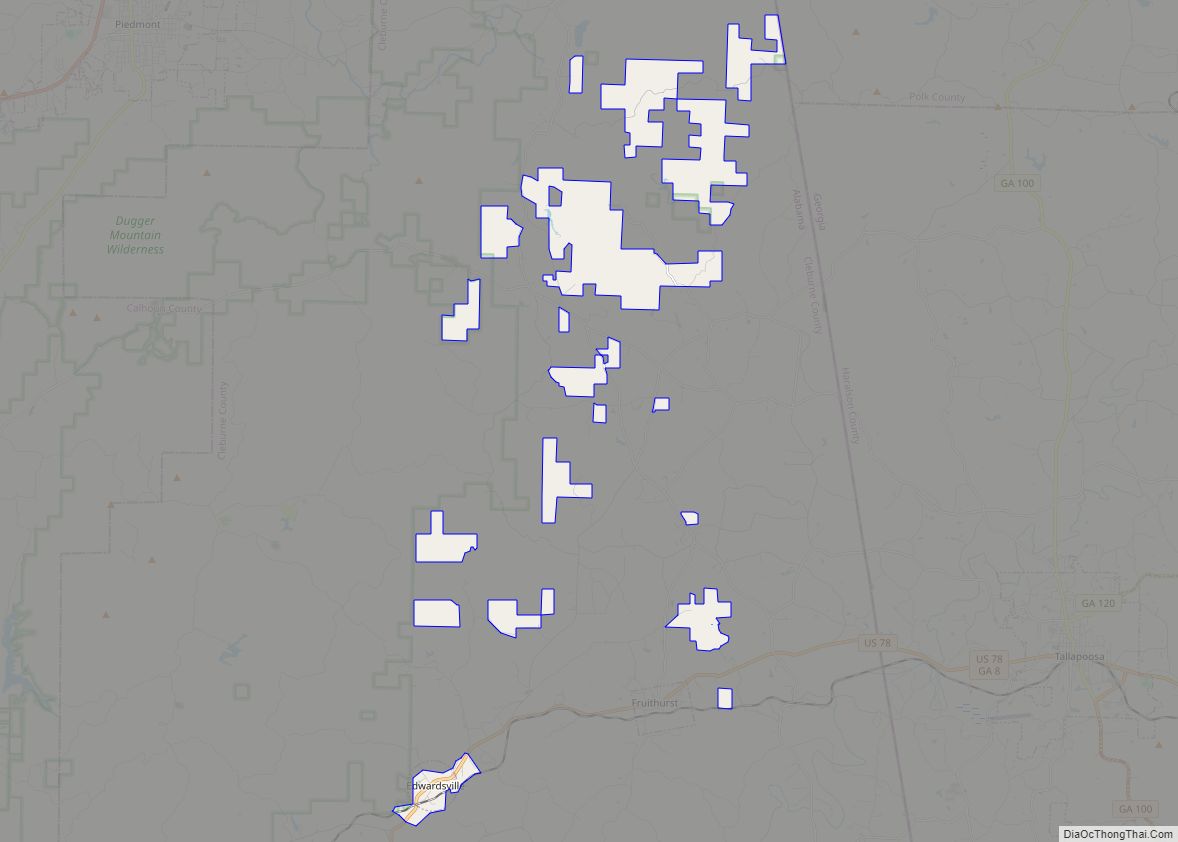 Map of Edwardsville town