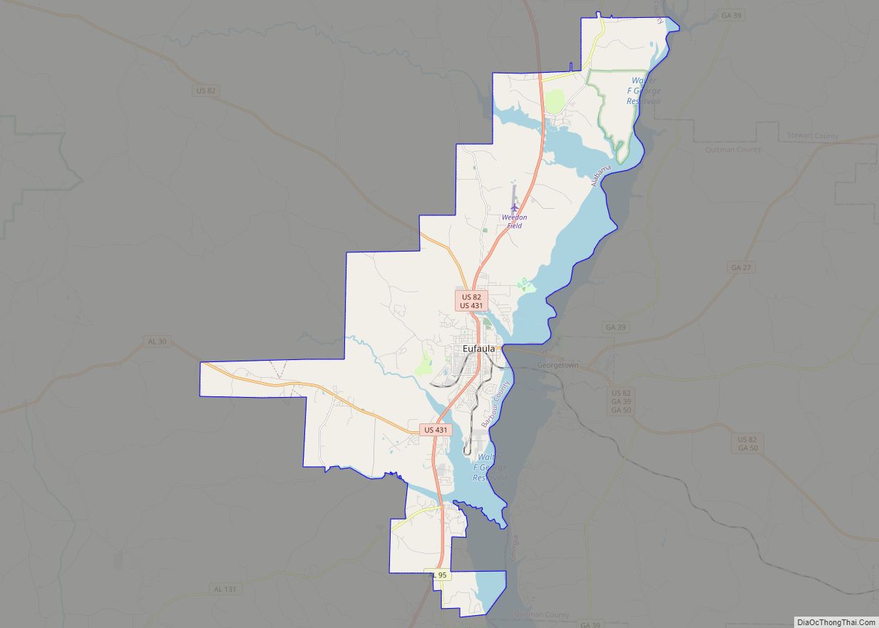 Map of Eufaula city