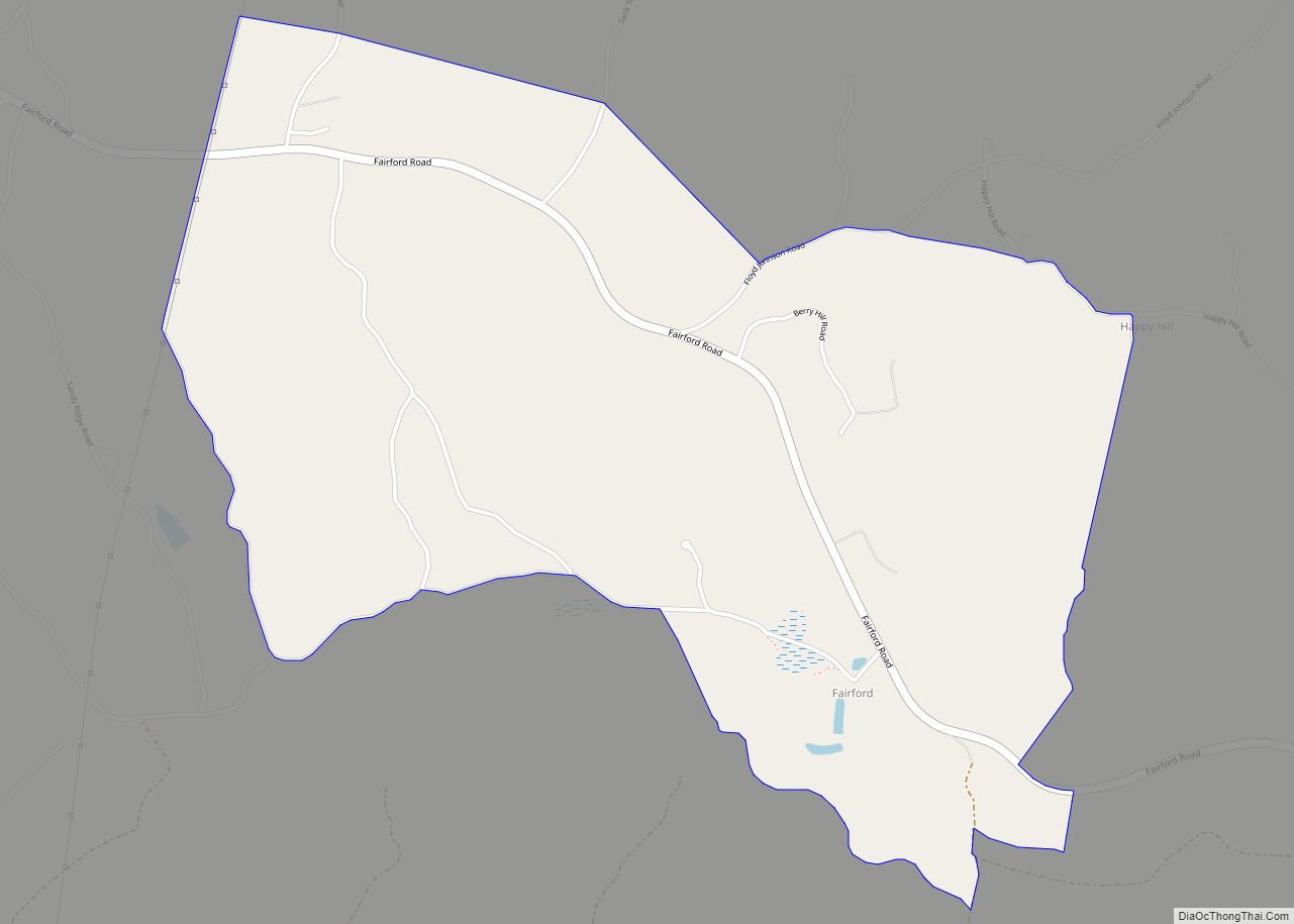 Map of Fairford CDP