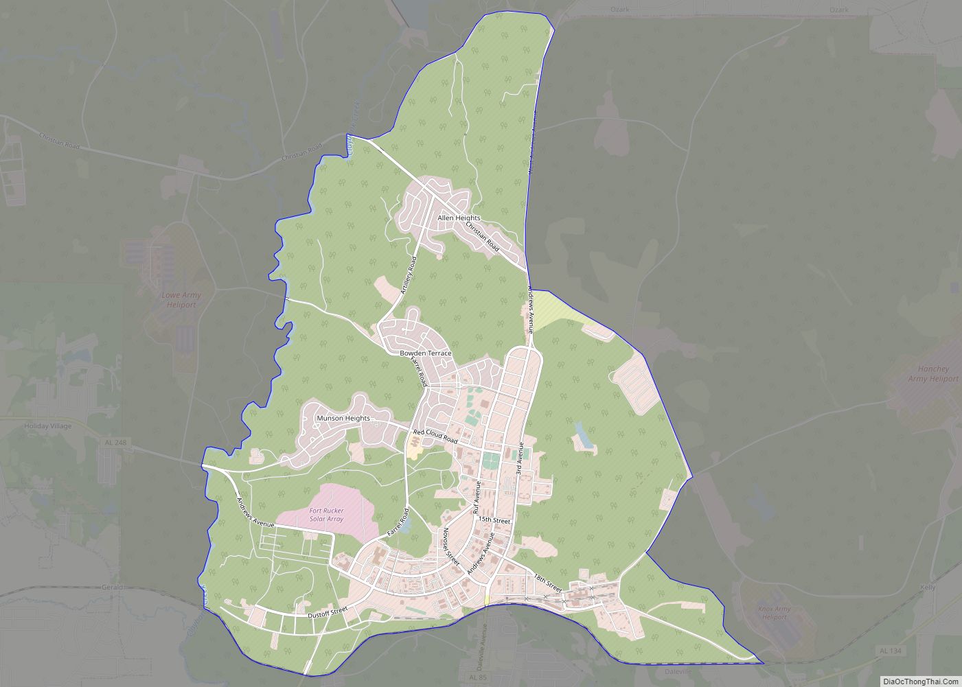 Map of Fort Rucker CDP