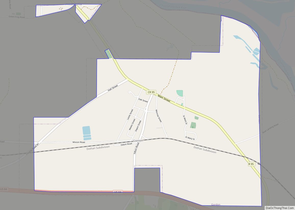 Map of Gordon town