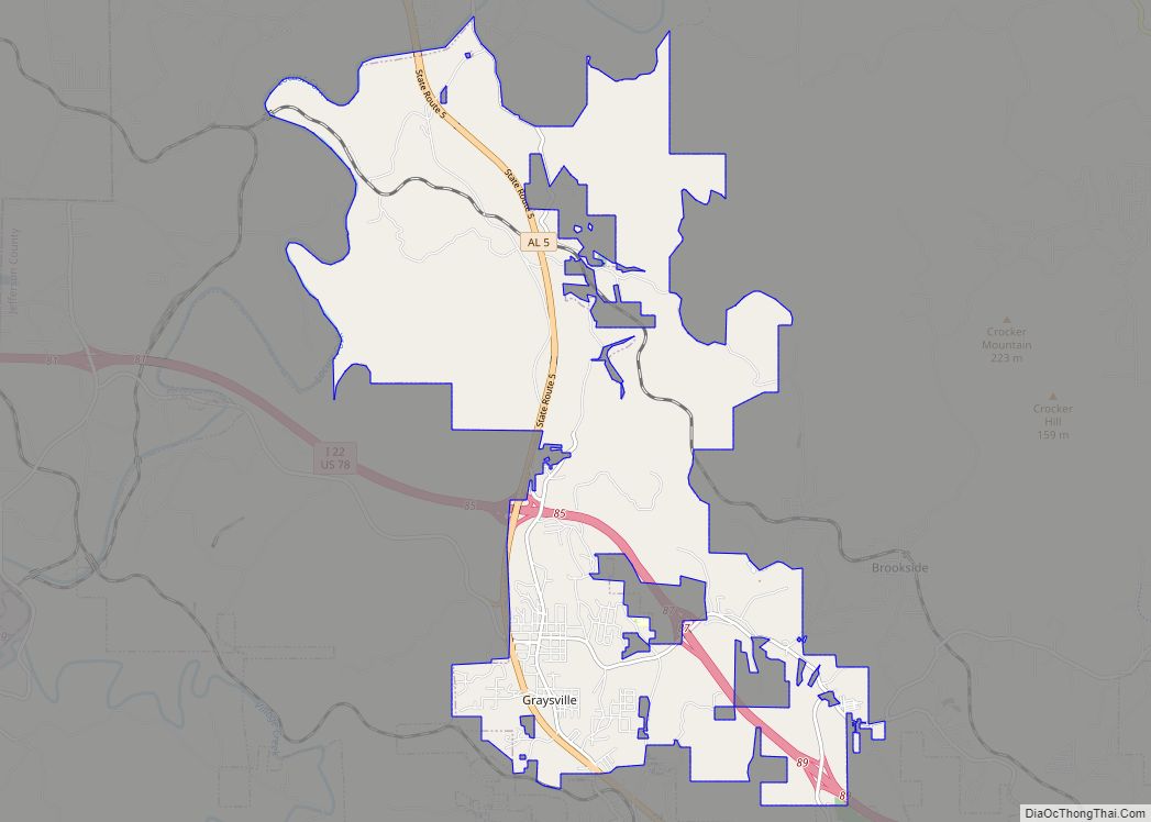 Map of Graysville city