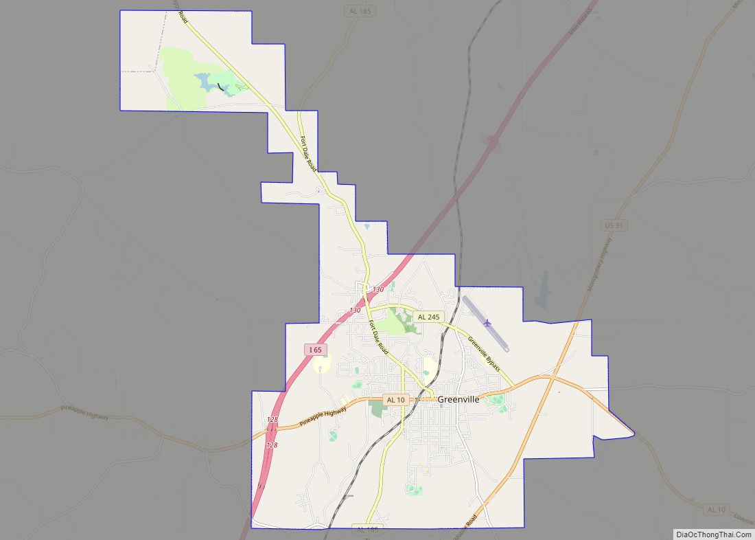 Map of Greenville city