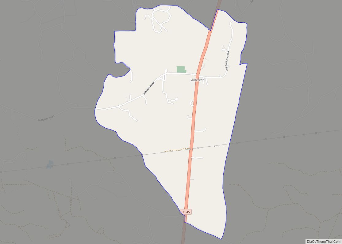 Map of Gulfcrest CDP