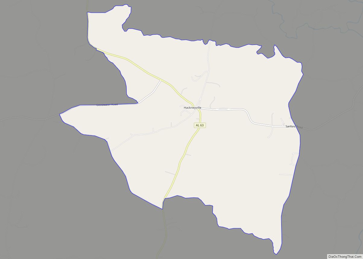Map of Hackneyville CDP