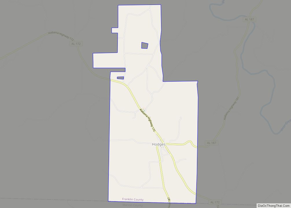 Map of Hodges town