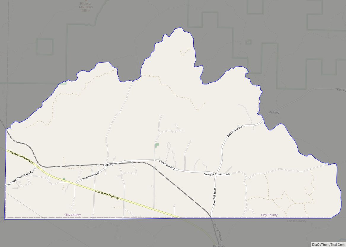 Map of Hollins CDP