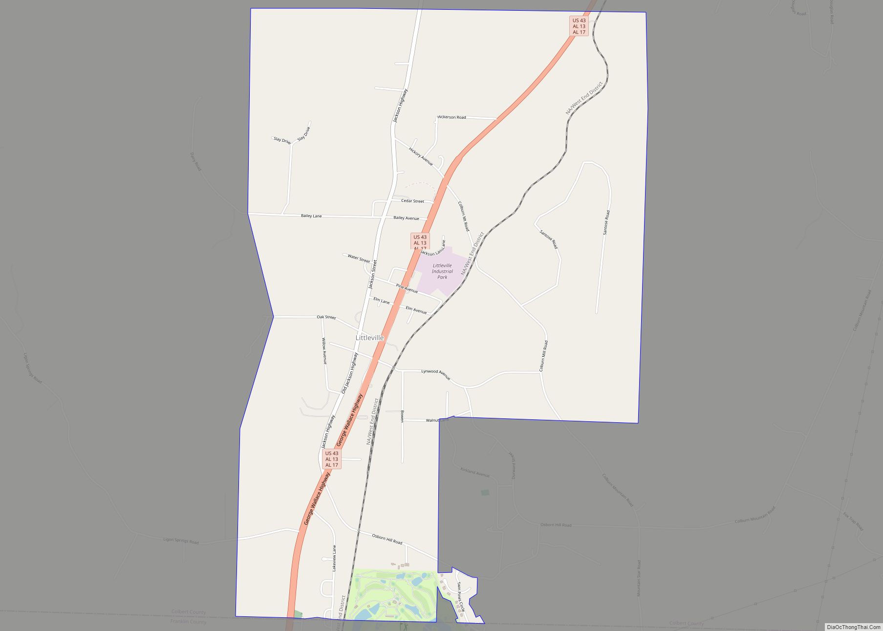 Map of Littleville town