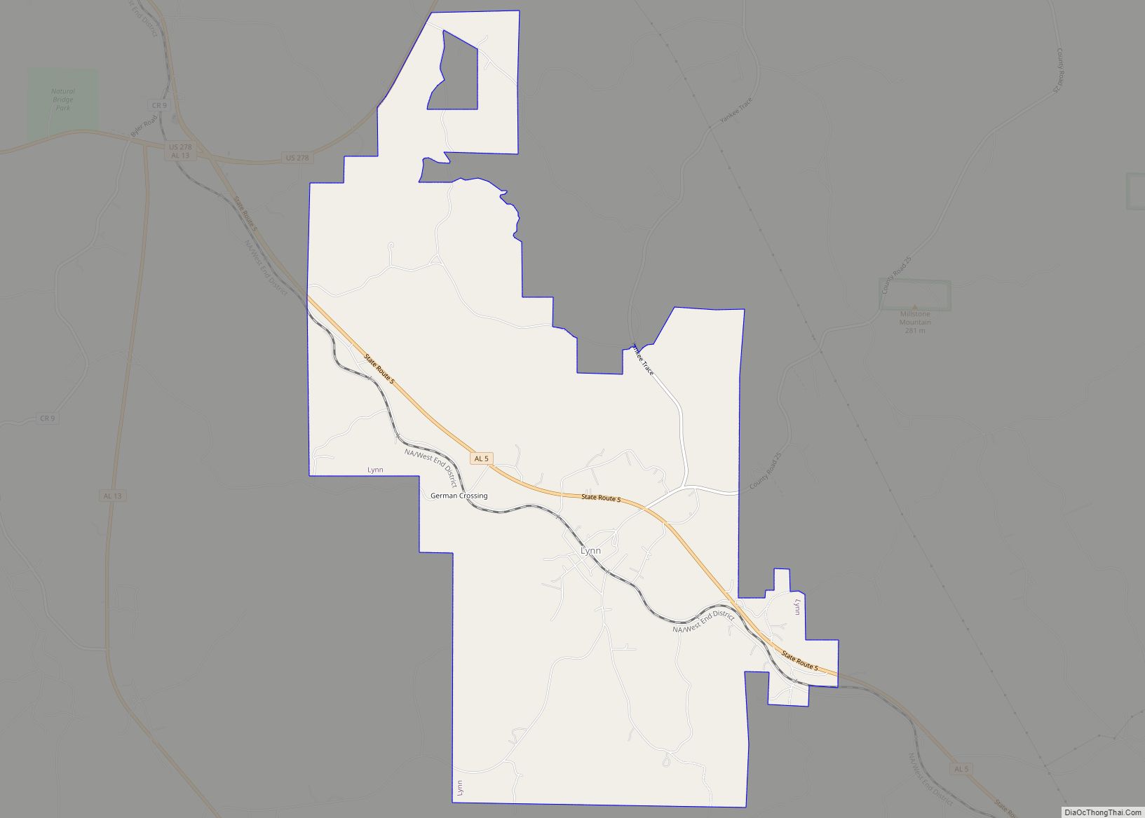 Map of Lynn town