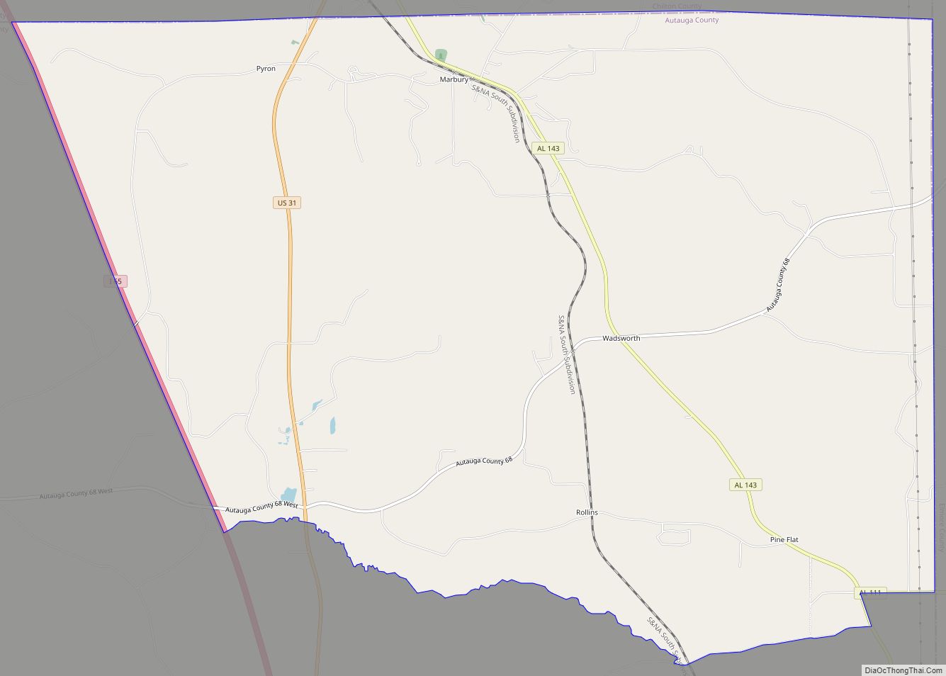 Map of Marbury CDP