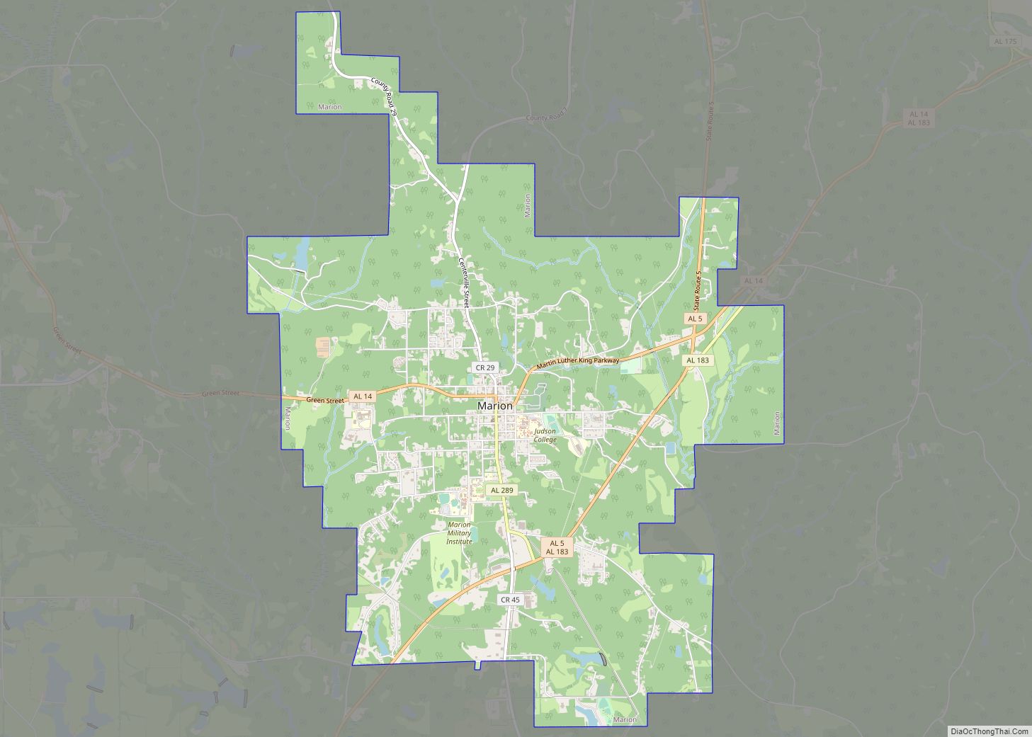 Map of Marion city