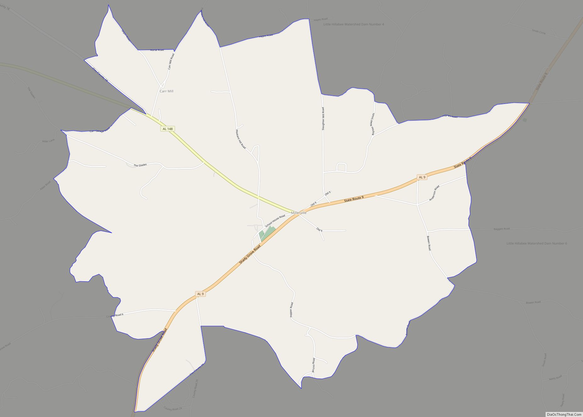 Map of Millerville CDP