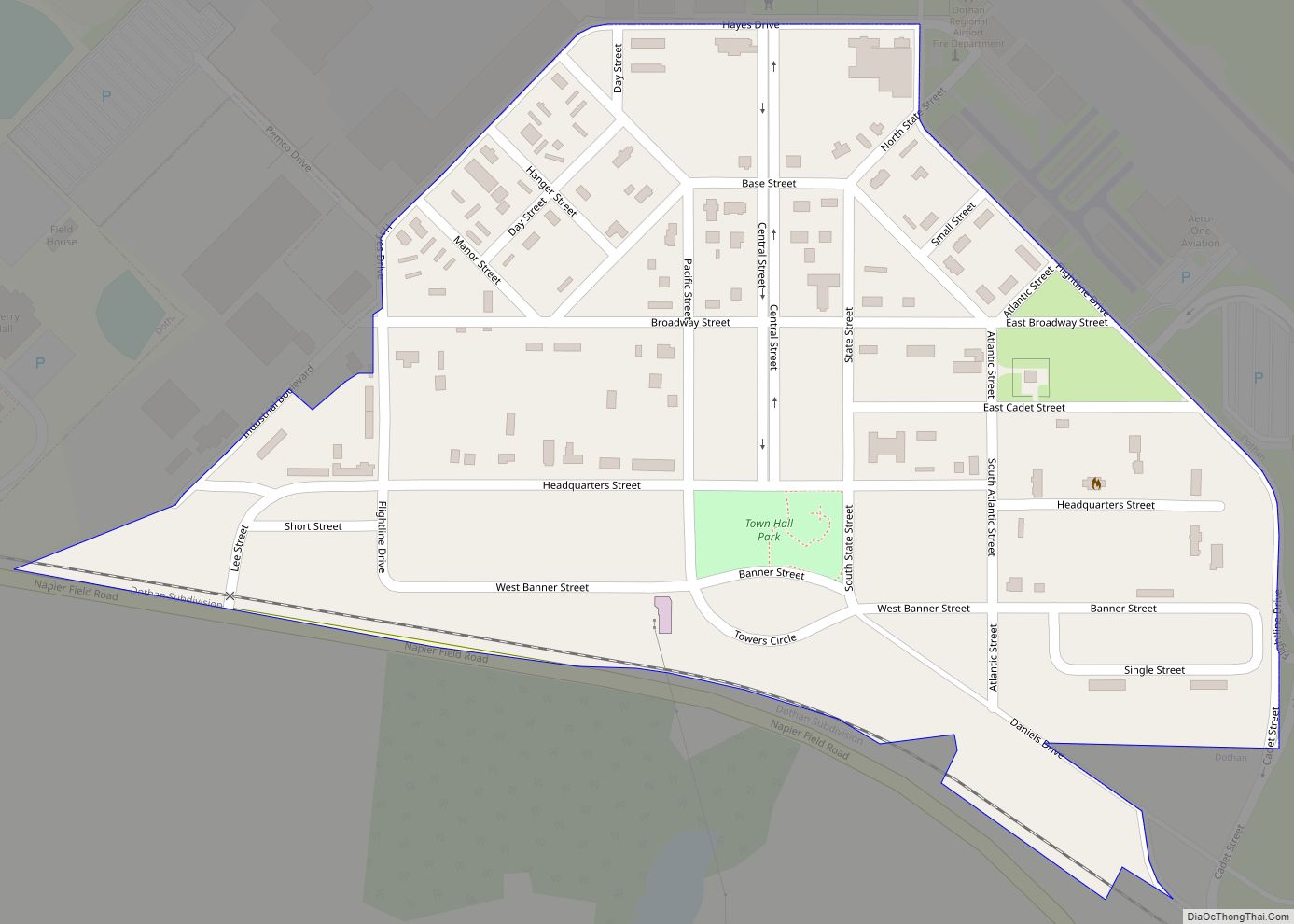 Map of Napier Field town