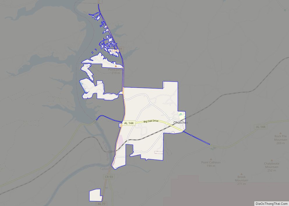 Map of Ohatchee town