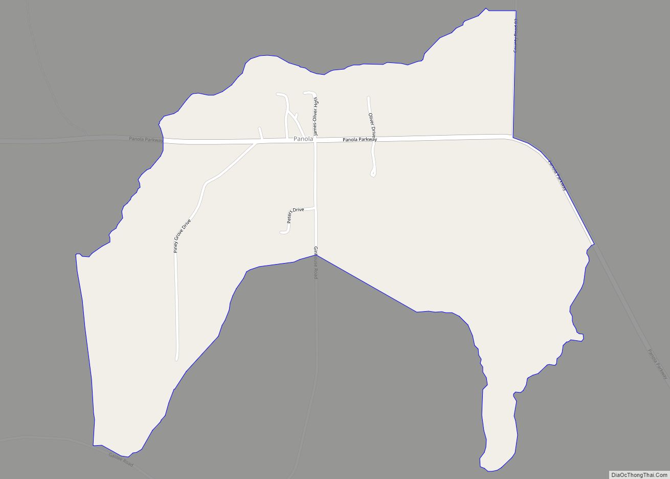 Map of Panola CDP, Alabama