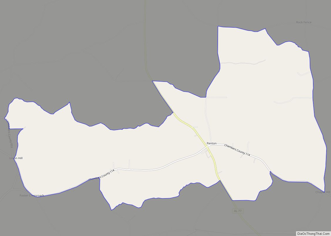 Map of Penton CDP