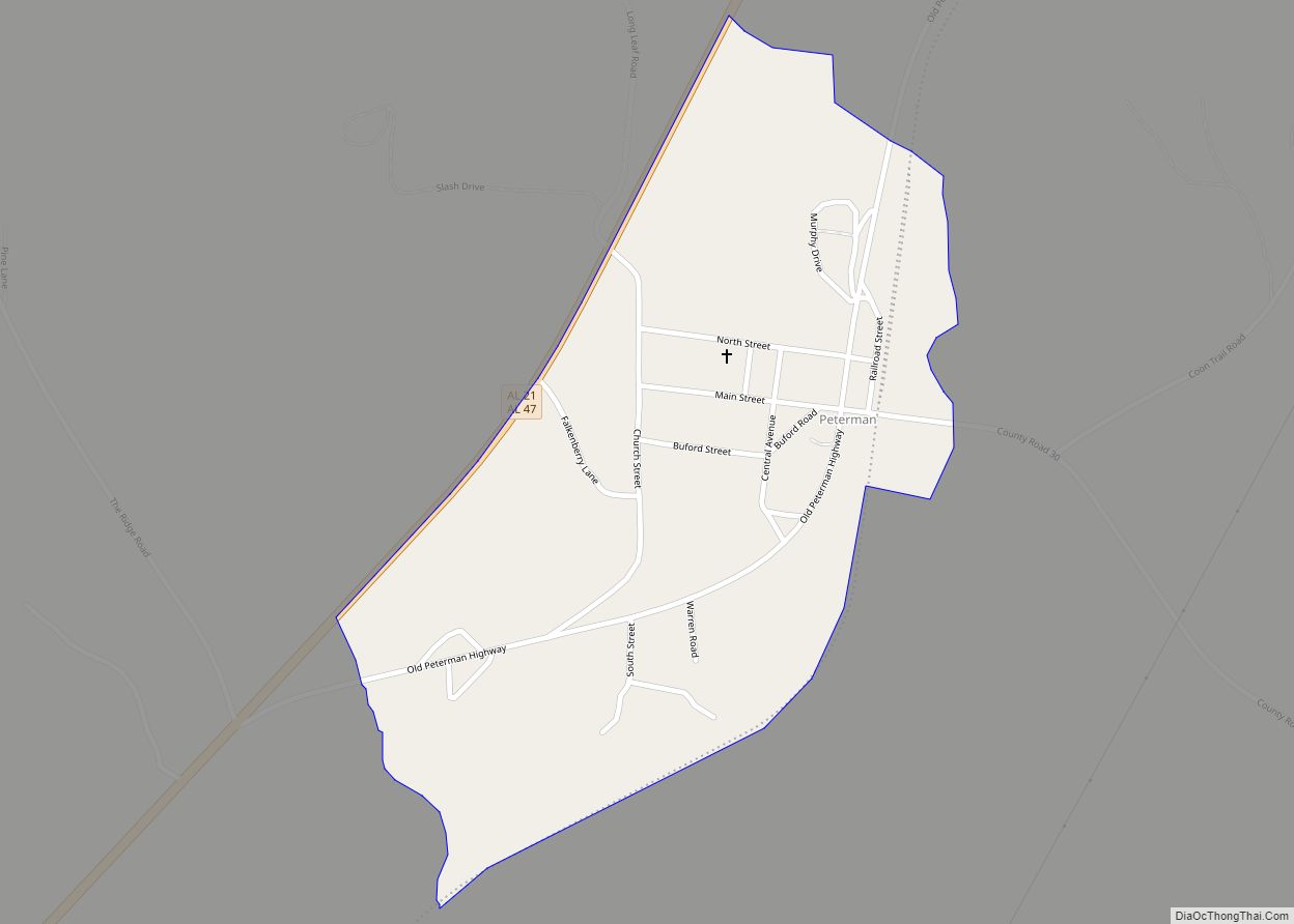 Map of Peterman CDP
