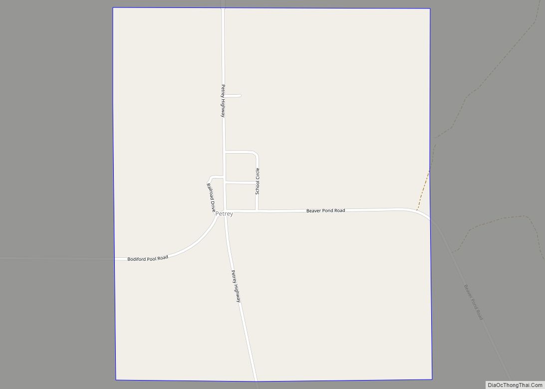 Map of Petrey town