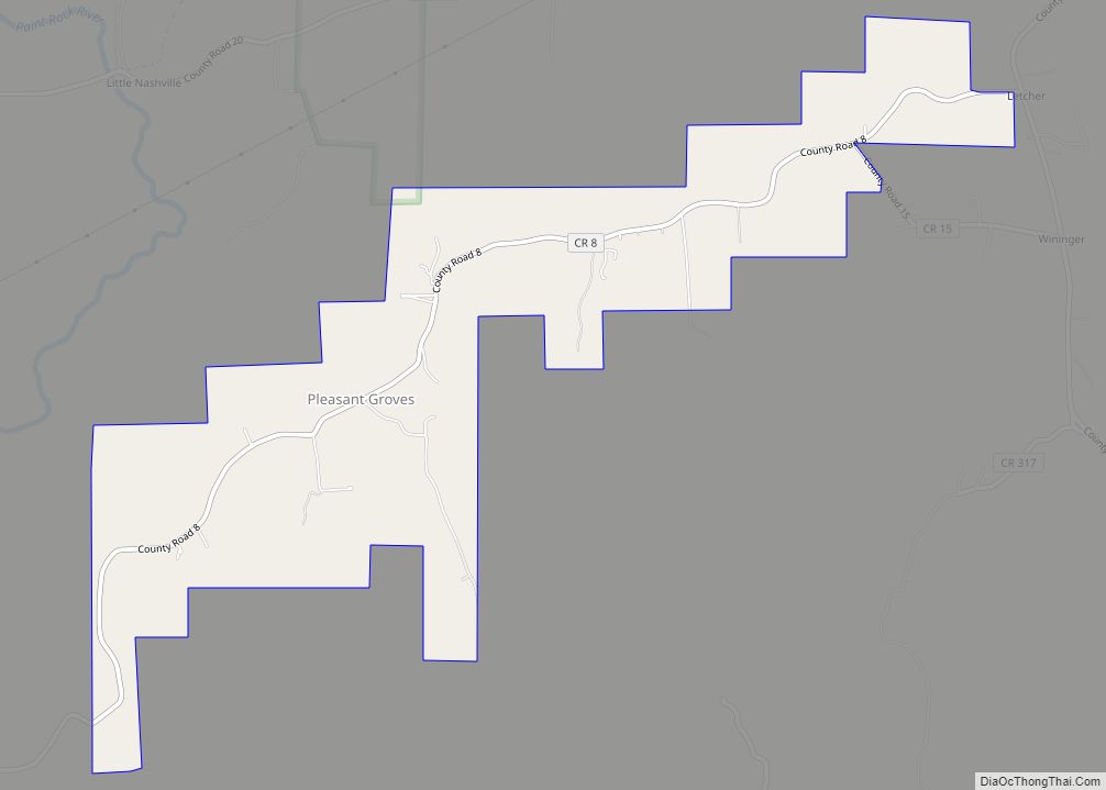 Map of Pleasant Groves town