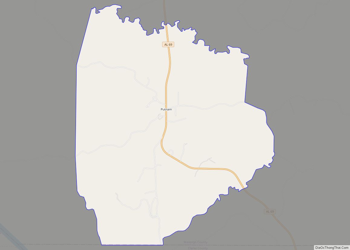 Map of Putnam CDP