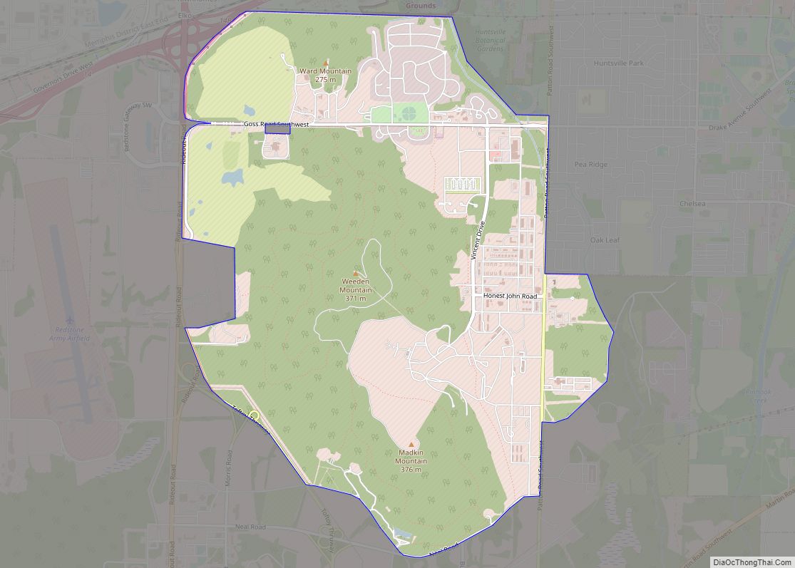 Map of Redstone Arsenal CDP
