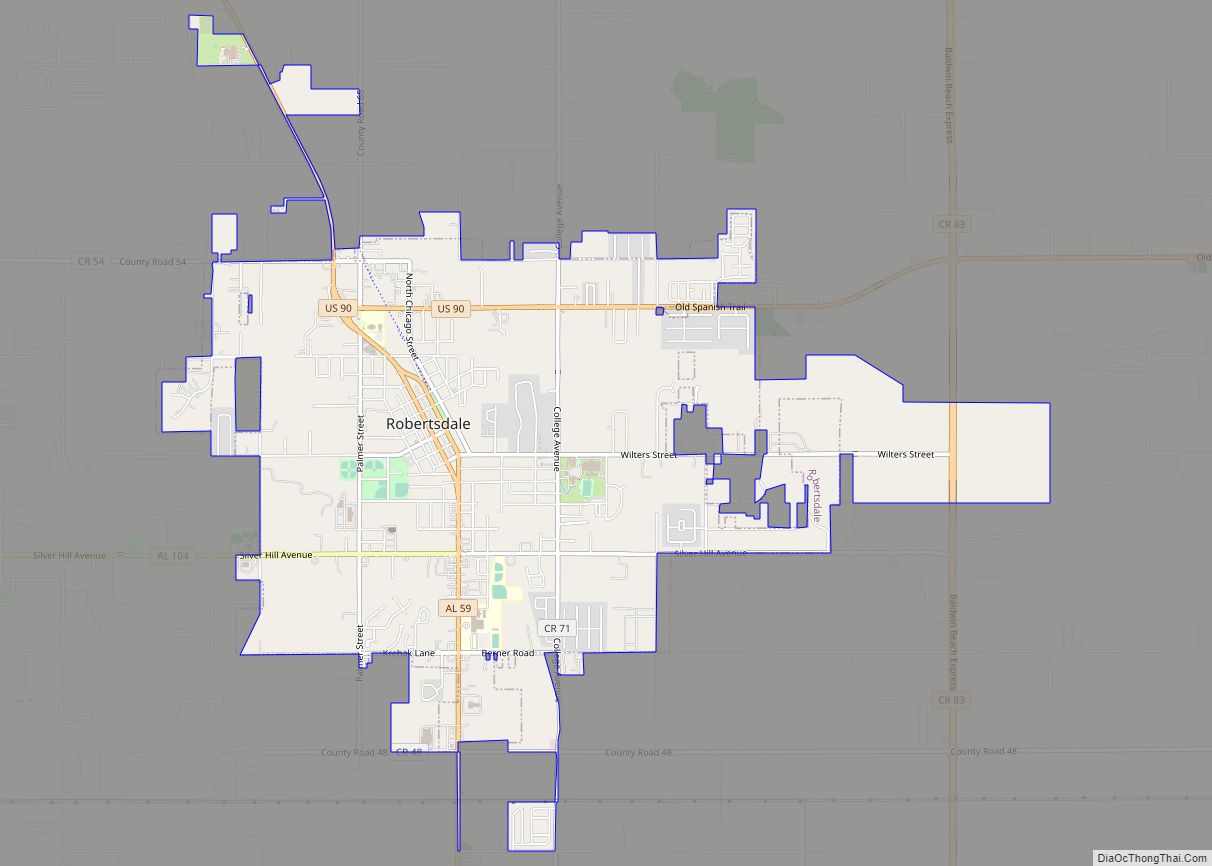 Map of Robertsdale city