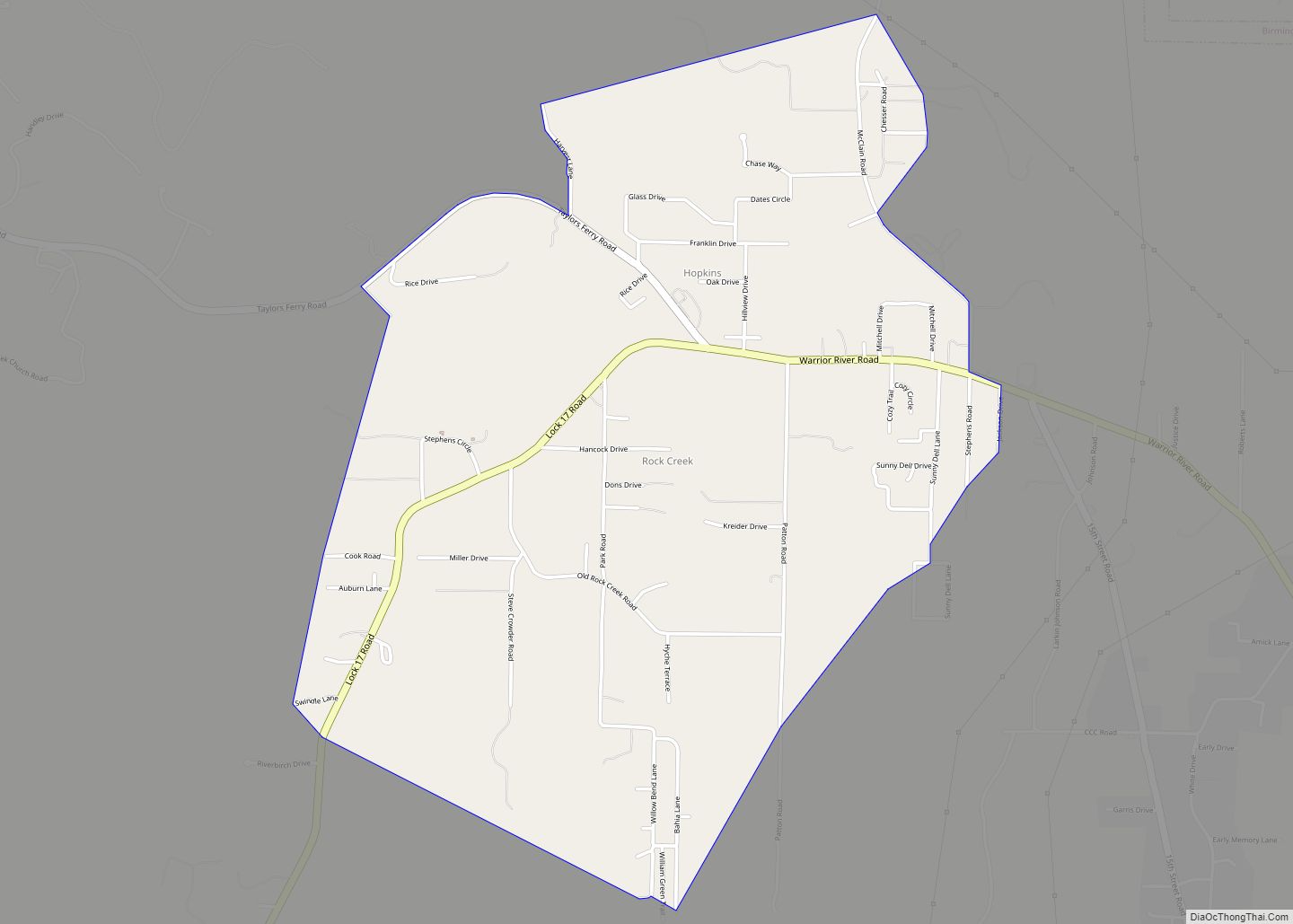 Map of Rock Creek CDP