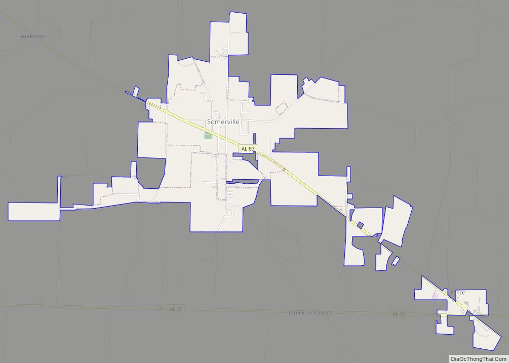 Map of Somerville town
