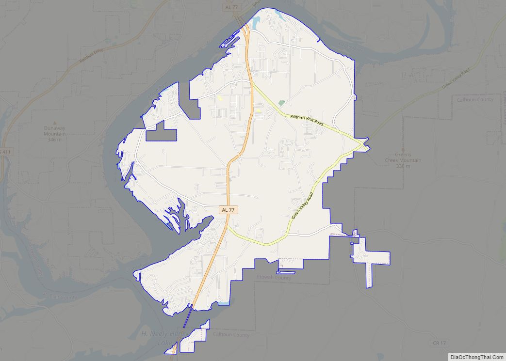 Map of Southside city