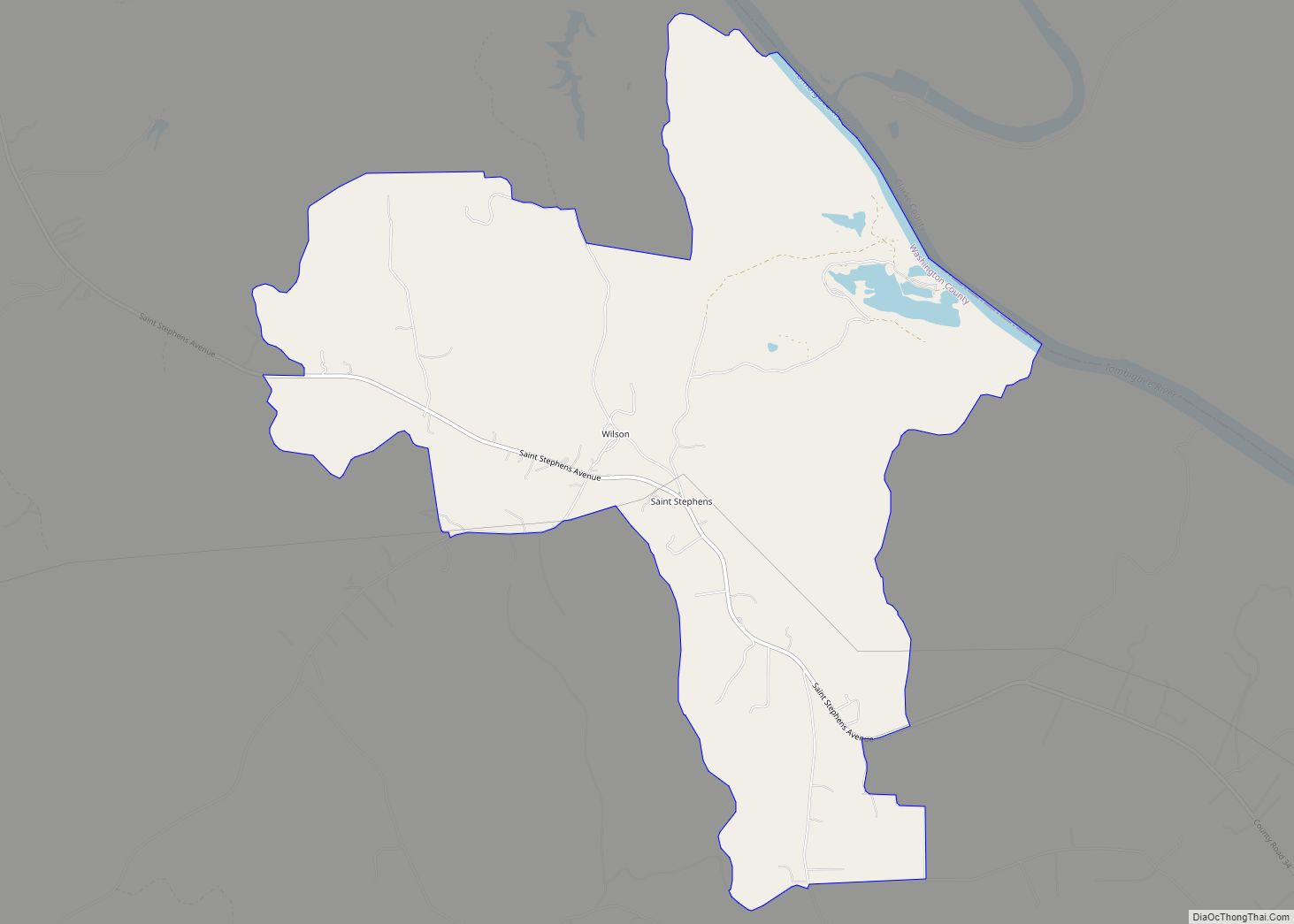 Map of St. Stephens CDP