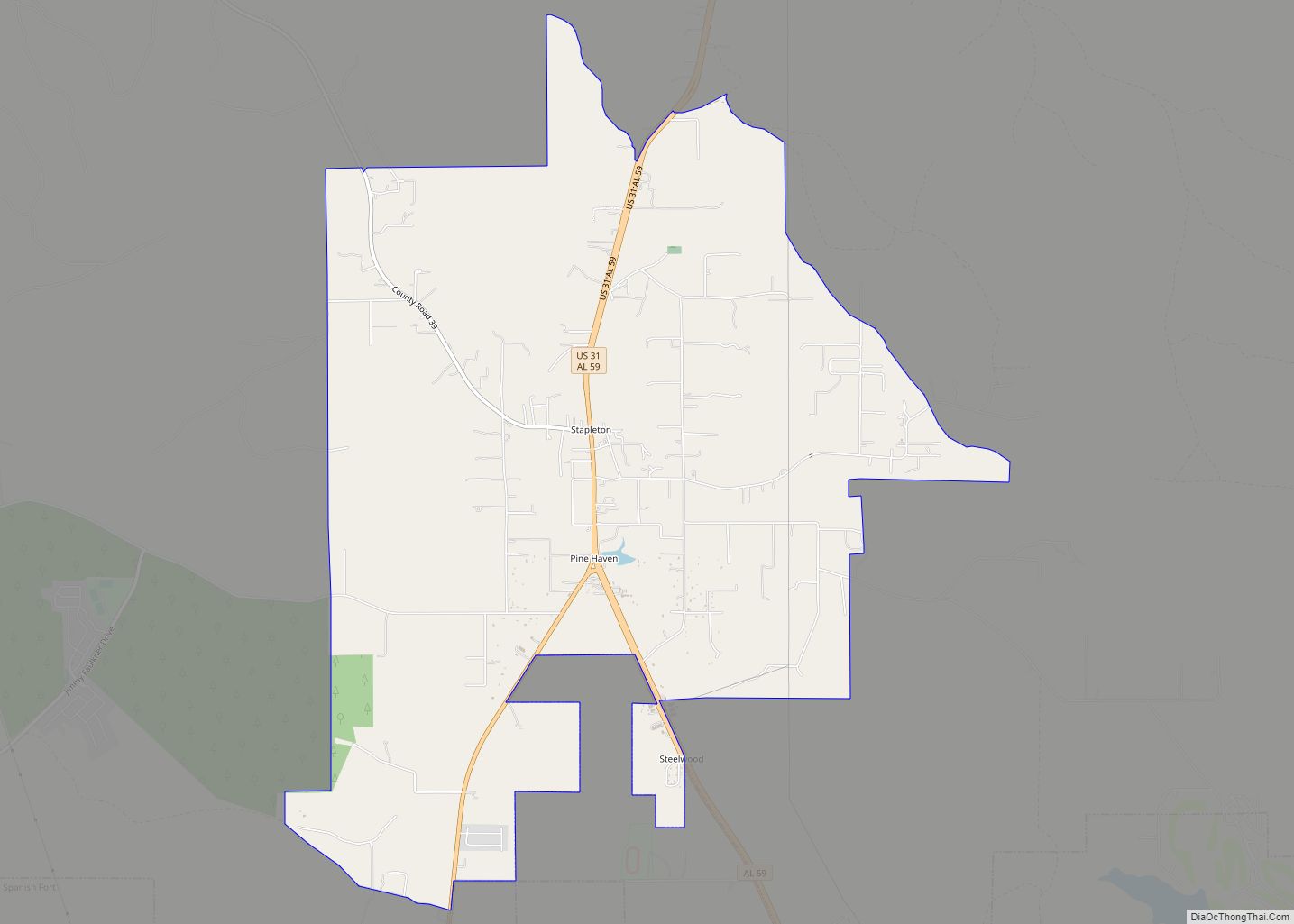 Map of Stapleton CDP