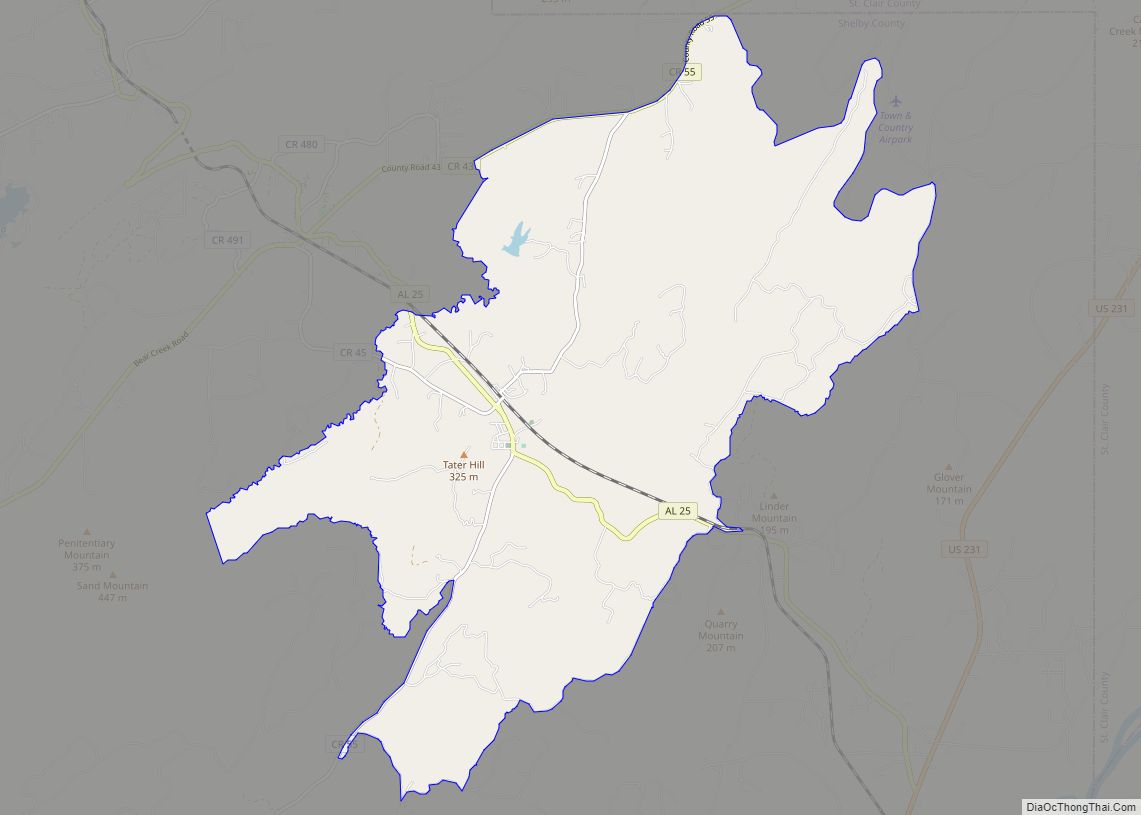 Map of Sterrett CDP
