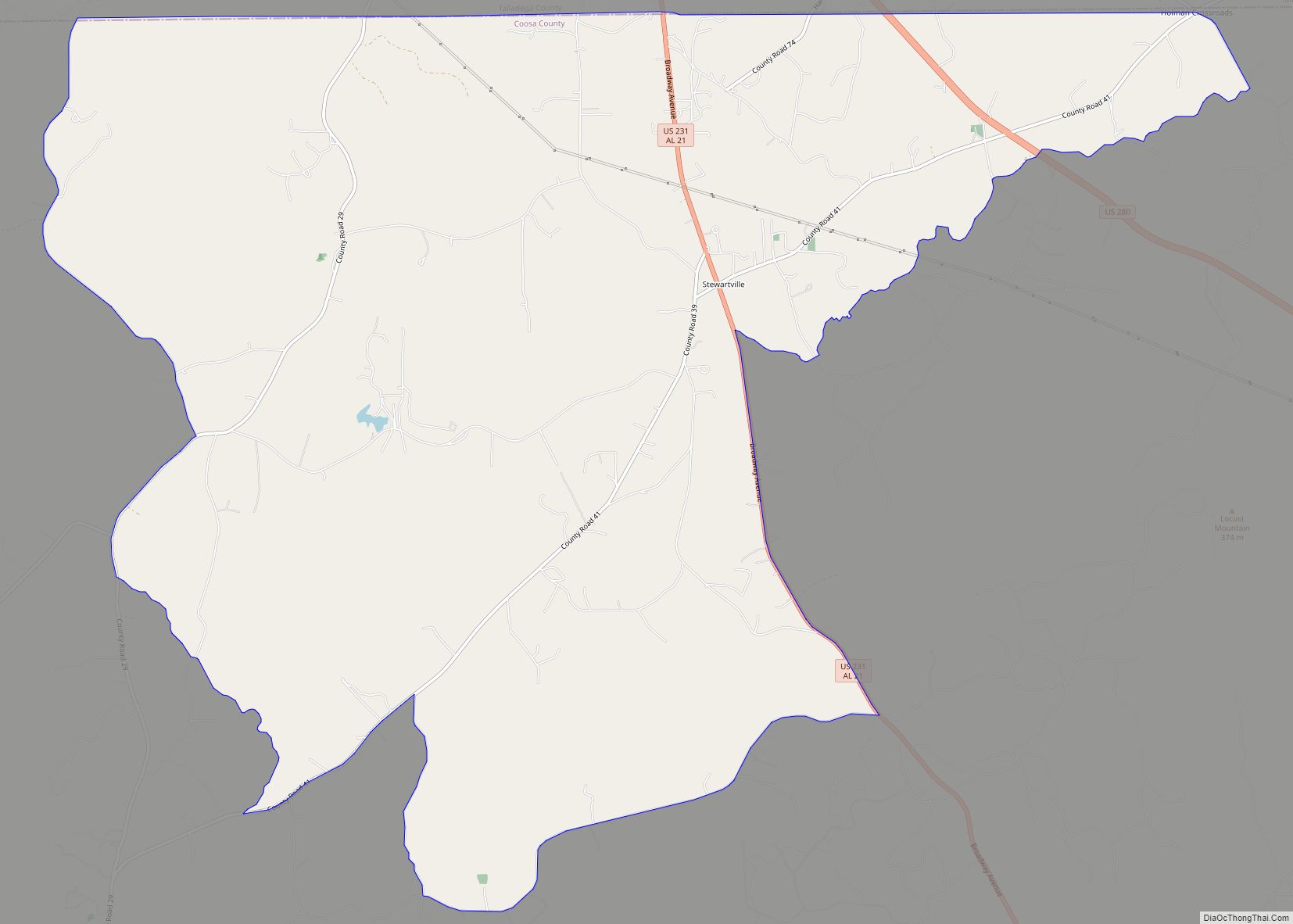 Map of Stewartville CDP