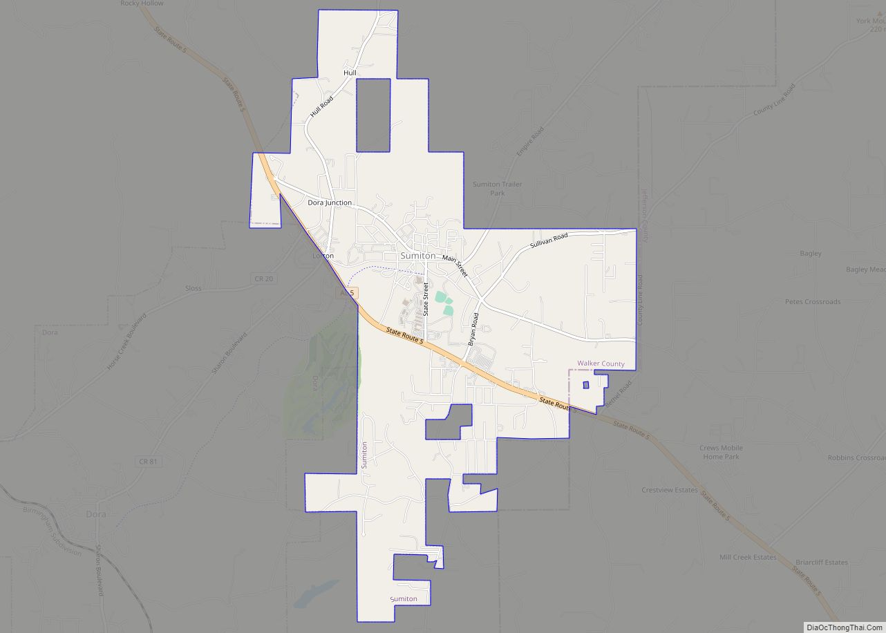 Map of Sumiton city