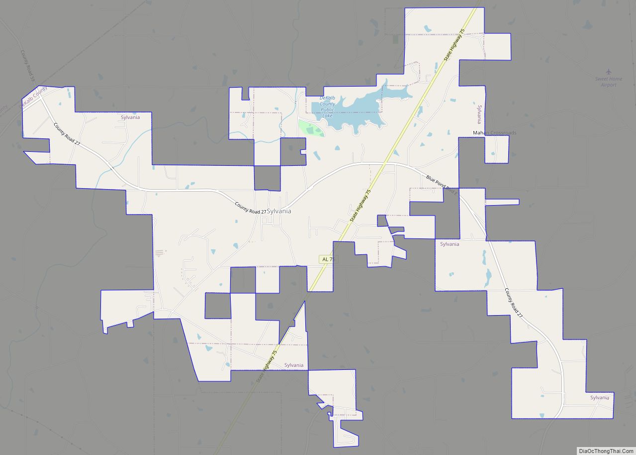 Map of Sylvania town