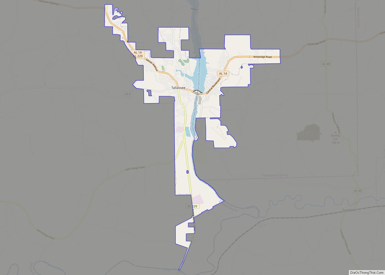 Map of Tallassee city