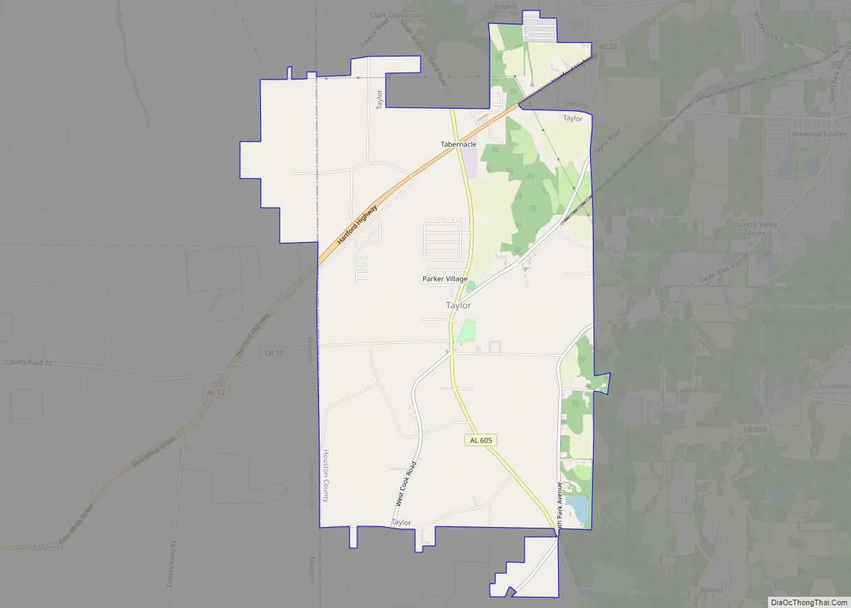 Map of Taylor town