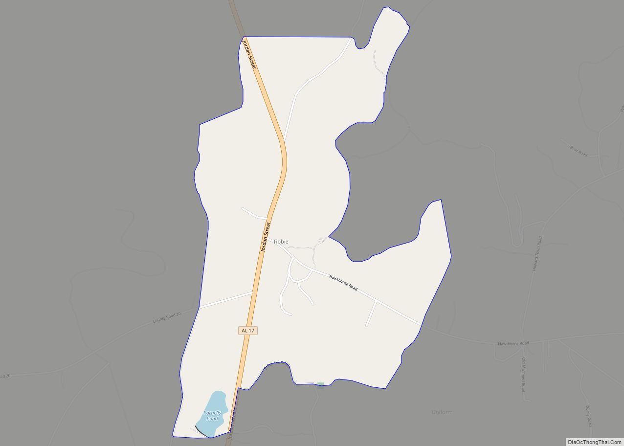 Map of Tibbie CDP